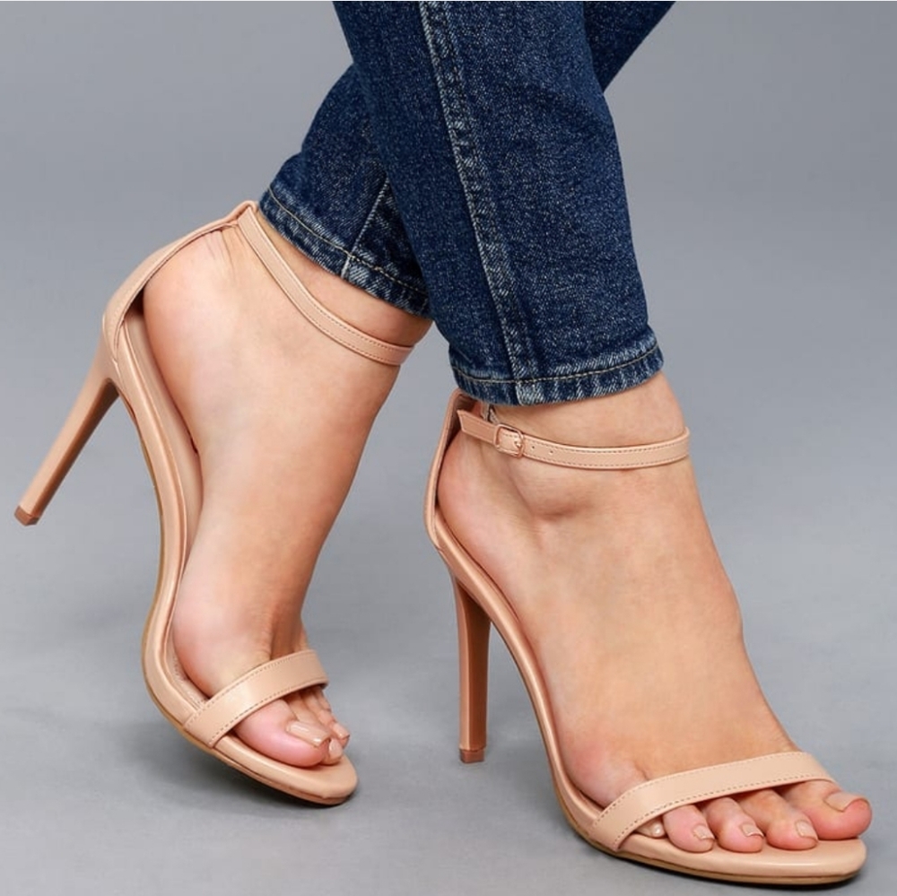 Nude Heeled Sandals
